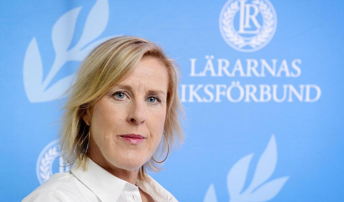 Lärarnas Riksförbunds ordförande Åsa Fahlén är kritisk till las-förslaget. Arkivbild. Foto: Anders Wiklund/TT
