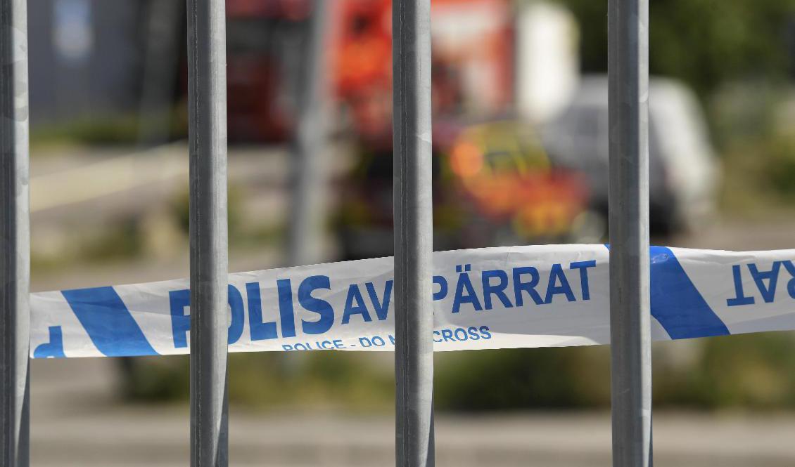 Det brinner kraftigt i en industribyggnad i Kungsängen, norr om Stockholm. Arkivbild. Foto: Pontus Lundahl/TT