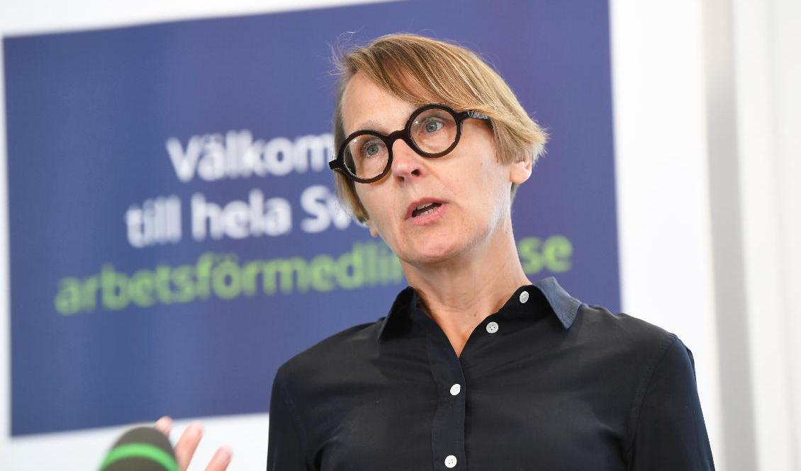 Arbetsförmedlingens analyschef Annika Sundén ser orosmoln. Arkivbild. Foto: Fredrik Sandberg/TT