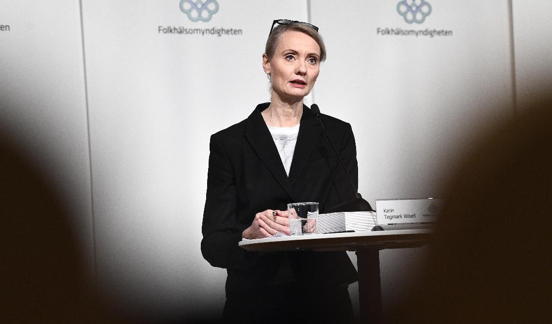 Sammanlagt har 389|439 personer i Sverige bekräftats smittade av covid-19, enligt Karin Tegmark Wisell, avdelningschef på Folkhälsomyndigheten. Foto: Claudio Bresciani/TT