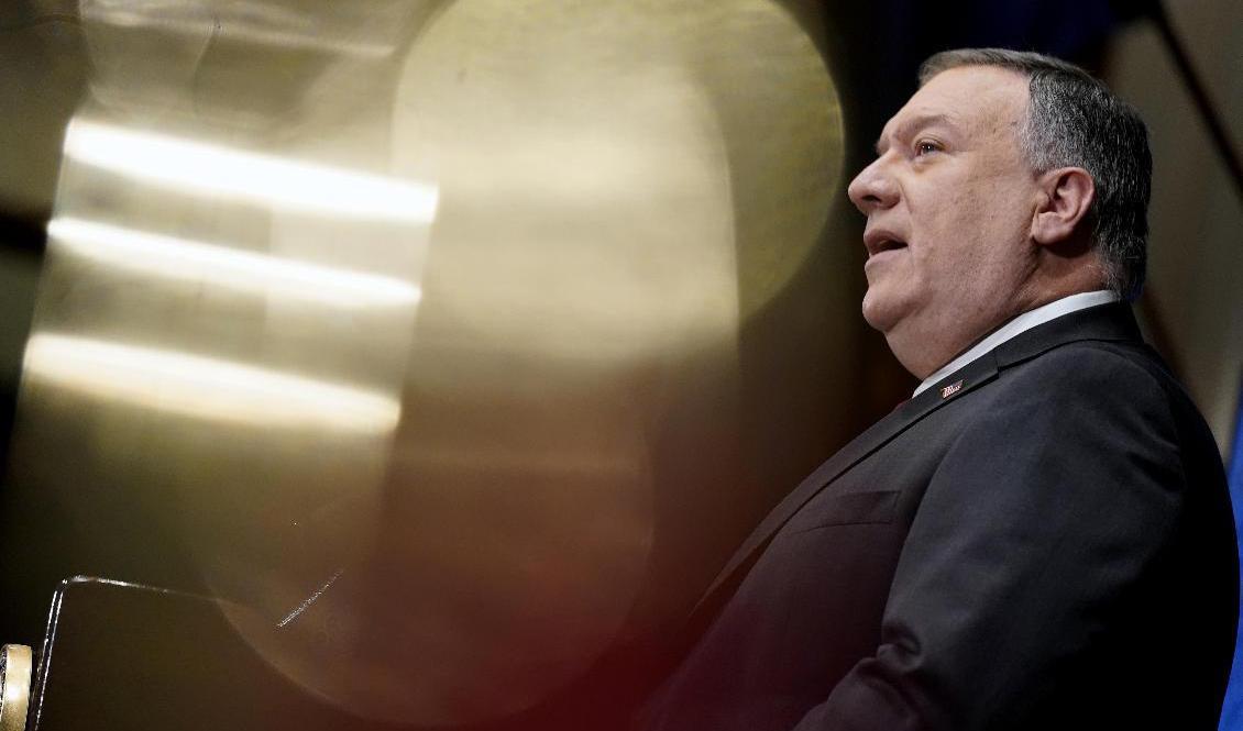 USA:s avgående utrikesminister Mike Pompeo. Foto: Andrew Harnik