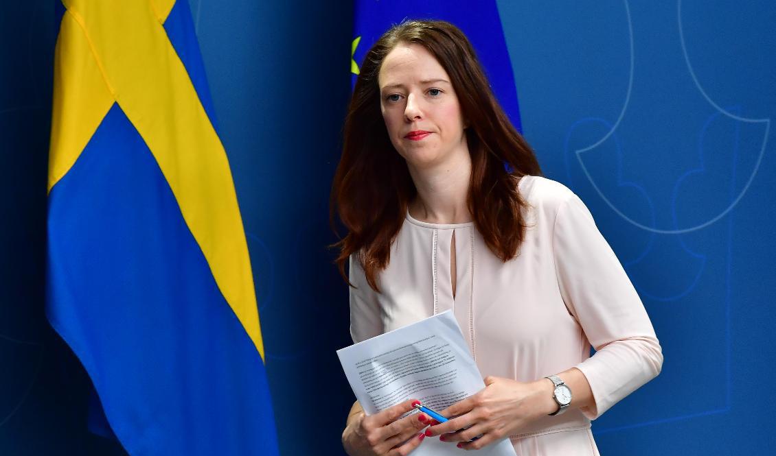 Jämställdhetsminister Åsa Lindhagen (MP) föreslår att ett institut för att följa mänskliga rättigheter och hur de följs i Sverige ska inrättas. Arkivbild. Foto: Jonas Ekströmer/TT