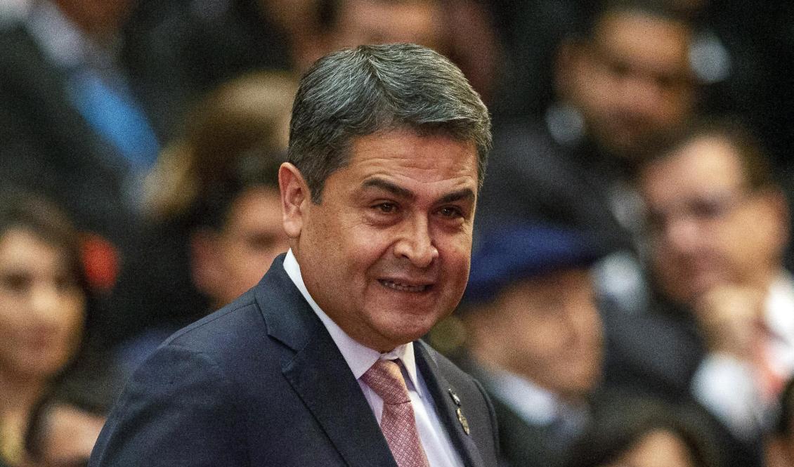 Honduras president Juan Orlando Hernández. Arkivbild. Foto: Moises Castillo/AP/TT