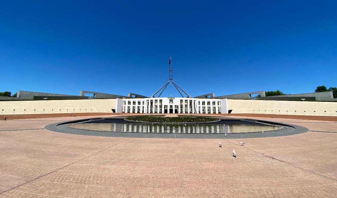 Australiens parlament i Canberra. Arkivbild. Foto: Gustav Sjöholm/TT