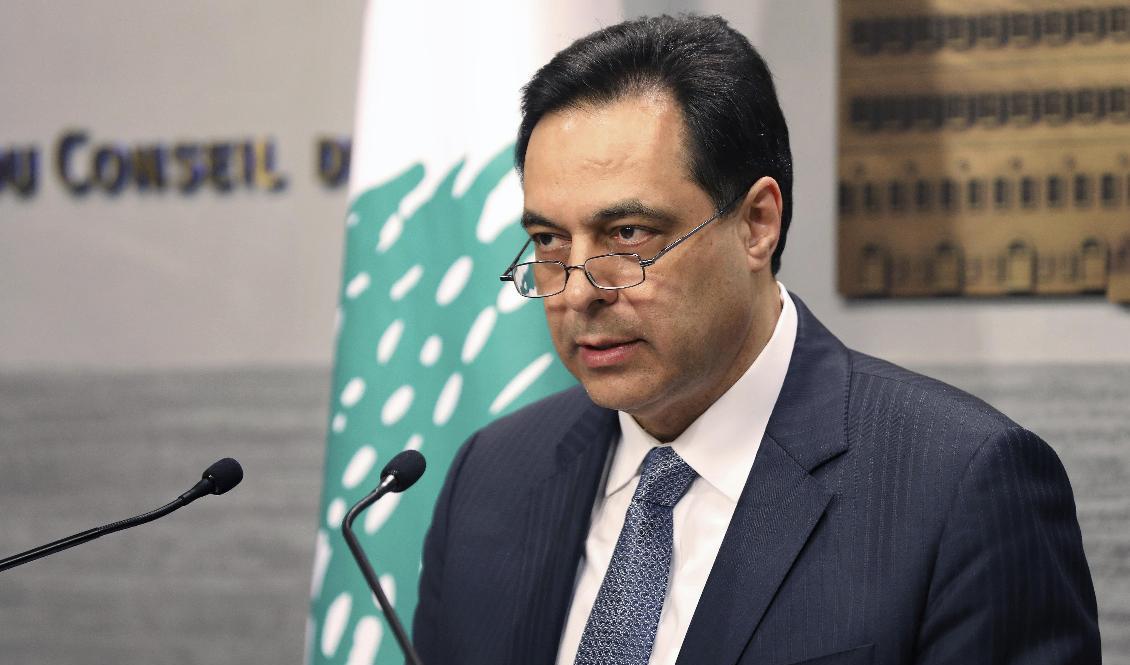 Libanons tillförordnade premiärminister Hassan Diab. Arkivbild. Foto: Dalati Nohra/AP/TT