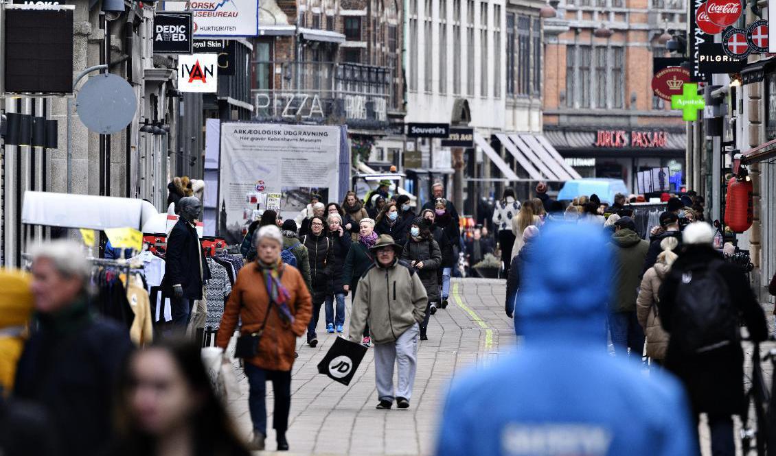 Bild från när butiker öppnade igen i Köpenhamn den 1 mars. Foto: Philip Davali/Ritzau/TT