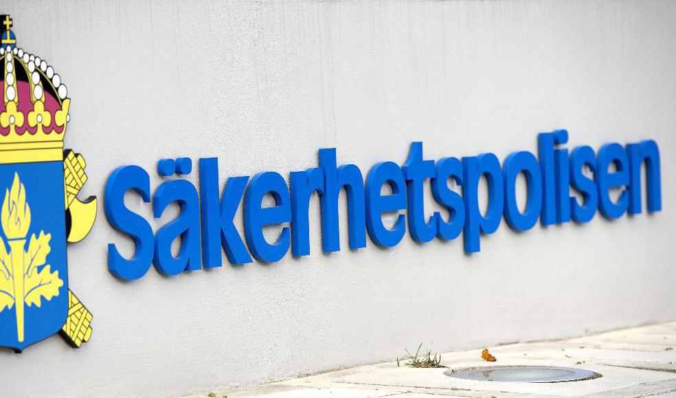 Säkerhetspolisen har gripit en person vid en insats som rör misstankar om brott mot rikets säkerhet. Foto: Maja Suslin/TT
