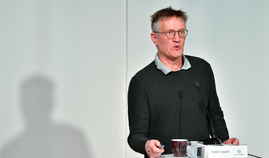 "Vi har landat i att Astra Zeneca är ett väldigt effektivt vaccin", säger statsepidemiolog Anders Tegnell. Foto: Jonas Ekströmer/TT