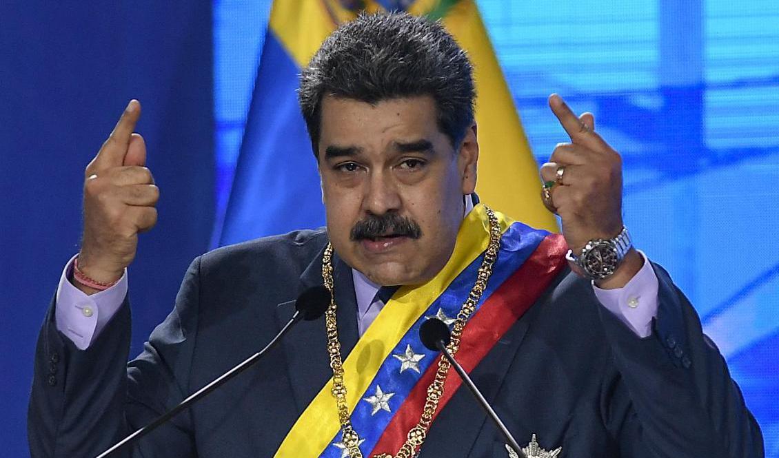 Facebook blockerar kontot för Venezuelas president Nicolás Maduro under en månad. Arkivbild. Foto: Matias Delacroix/AP/TT