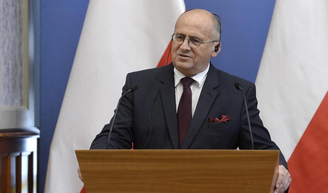 Polens utrikesminister Zbigniew Rau. Arkivbild. Foto: Lajos Soos/AP/TT