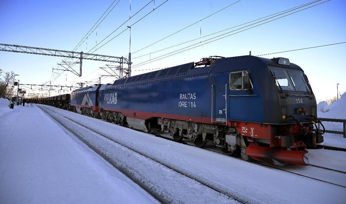 
Flera malmtåg blev stående till följd av urspårningen. Arkivbild. Foto: Janerik Henriksson/TT                                            
