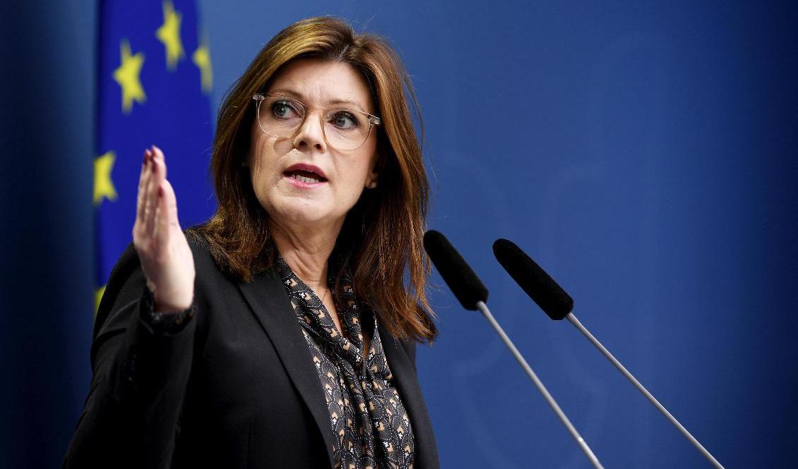 Arbetsmarknadsminister Eva Nordmark (S) ser vissa ljuspunkter på arbetsmarknaden.Foto: Henrik Montgomery/TT