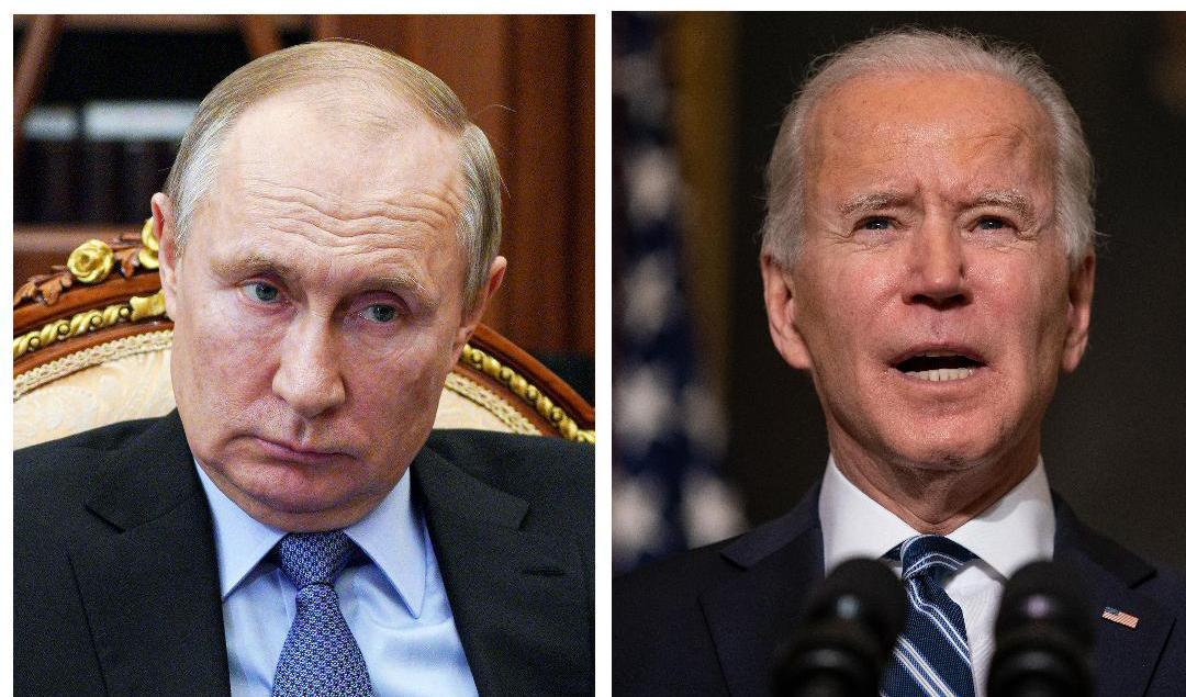 Rysslands och USA:s presidenter Vladimir Putin och Joe Biden möts på onsdag i Genève. Foto: AP/TT