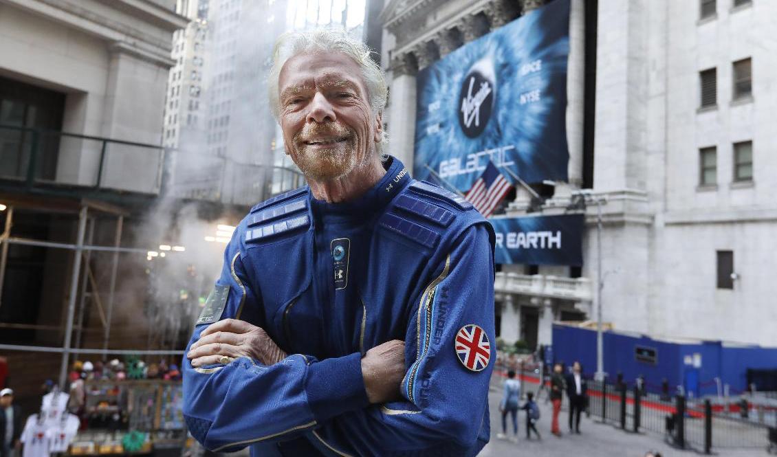 Den 70-årige brittiske miljardären Richard Branson hoppas komma ut i rymden före rivalen Jeff Bezos. Arkivbild. Foto: Richard Drew/AP/TT
