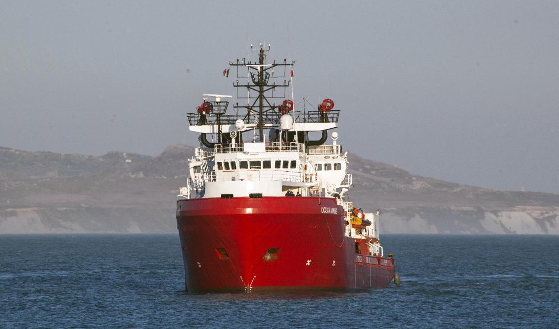 Räddningsfartyget Ocean Viking har räddat 203 migranter bara under de senaste dagarna. Arkivbild. Foto: Fabio Peonia/AP/TT