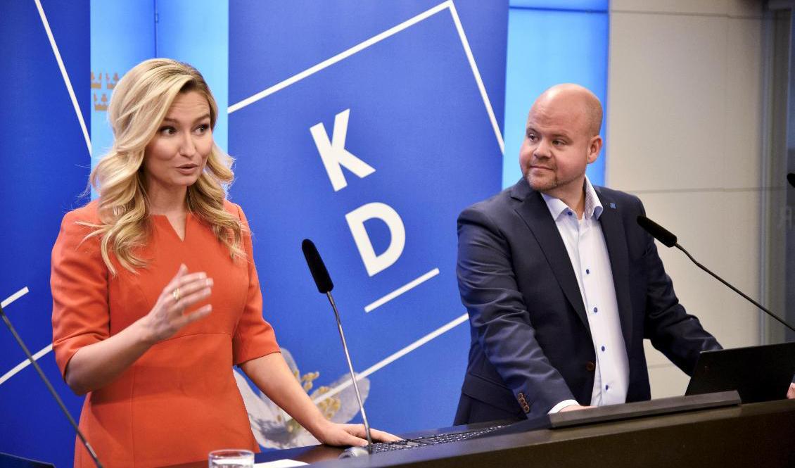 Kristdemokraternas partiledare Ebba Busch (KD) och partisekreterare Peter Kullgren vill göra en nysatsning på landsbygdsväljare. Foto: Lars Schröder/TT