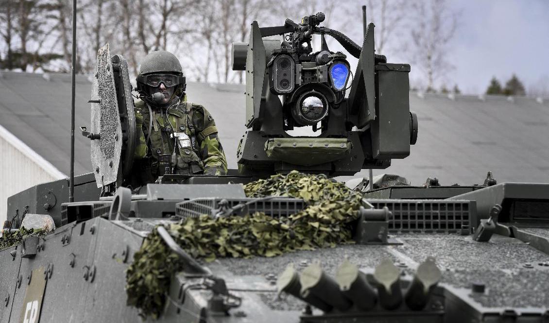 Övning vid markstridsskolan i Kvarn utanför Borensberg. Arkivbild. Foto: Pontus Lundahl/TT