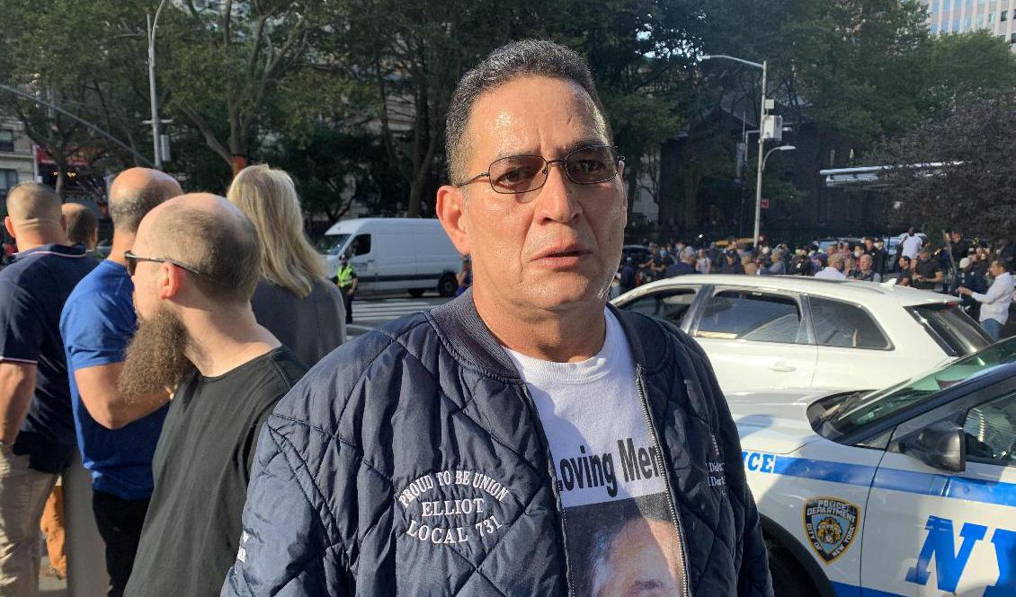 Elliot Moralez bror Abner arbetade på den 97:e våningen i det södra tornet. Foto: Jonas Cullberg /TT