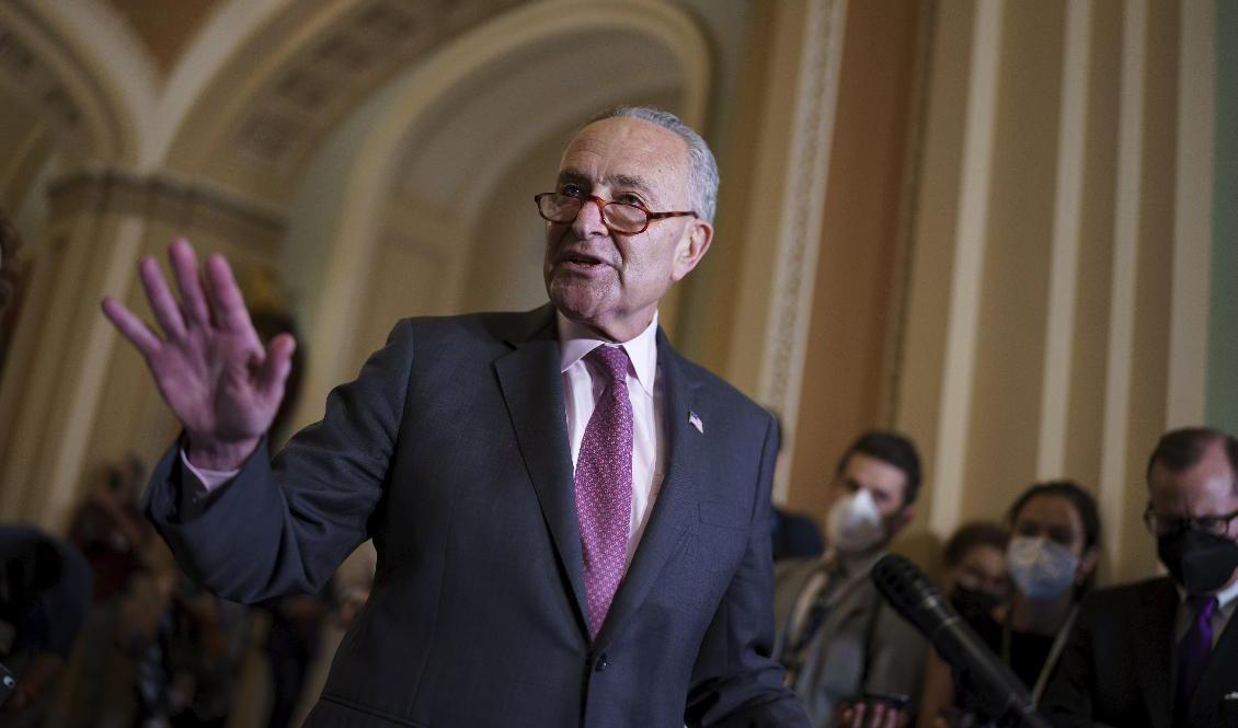 Chuck Schumer, demokratisk majoritetsledare i senaten. Foto: J Scott Applewhite/AP/TT