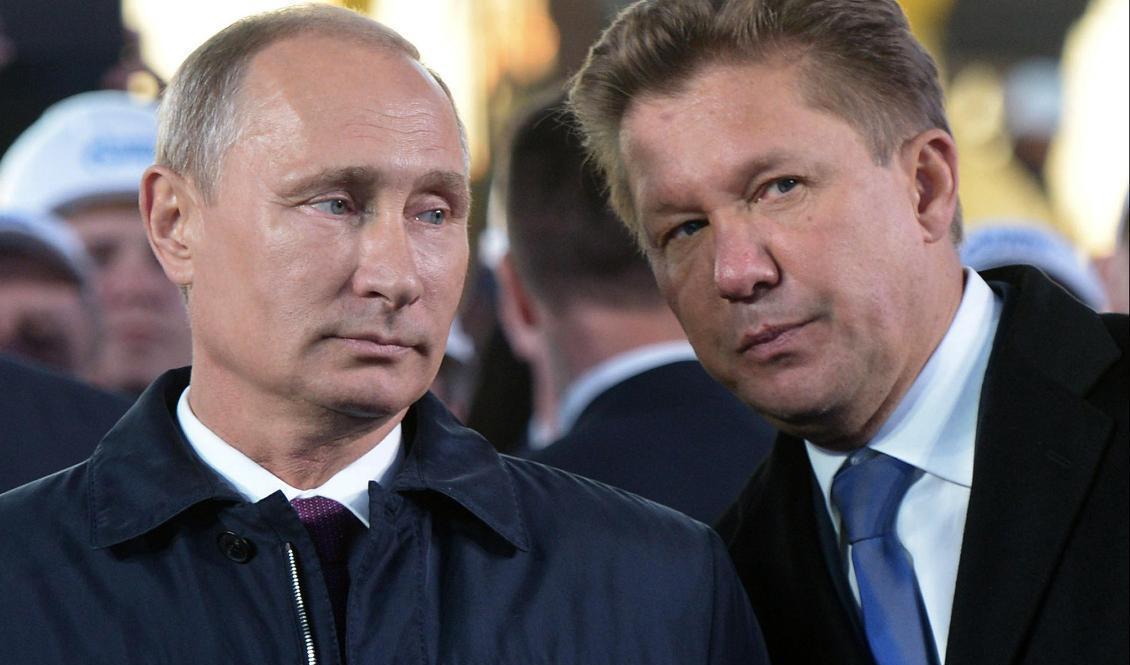 Rysslands presidenten Vladimir Putin har bett Gazproms chef Alexei Miller att öppna gaskranarna mot Europa. Arkivbild. Foto: Alexei Nikolsky/AP/TT