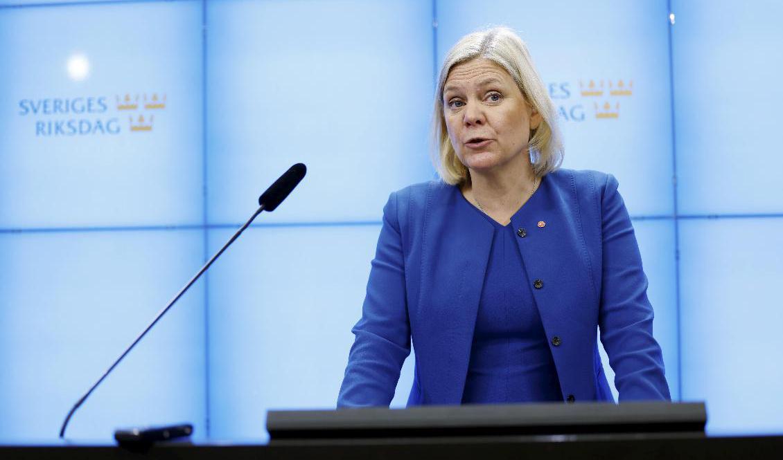 Socialdemokraternas partiledare Magdalena Andersson. Foto: Fredrik Persson/TT