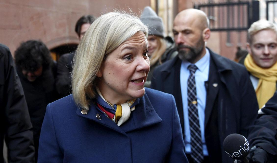 Statsminister Magdalena Andersson säger att hon ska prioritera kamp mot gängkriminalitet och segregation, driva på klimatomställningen och "ta tillbaka kontrollen över välfärden." Foto: Duygu Getiren/TT