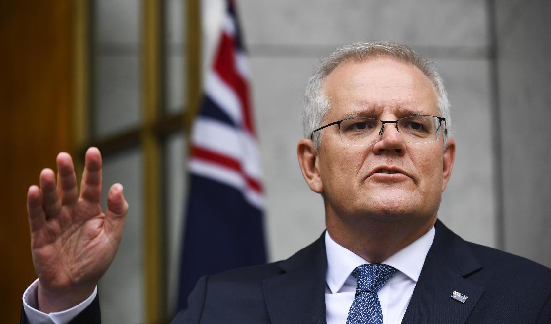 Australiens premiärminister Scott Morrison. Arkivbild. Foto: Lukas Coch/AP/TT