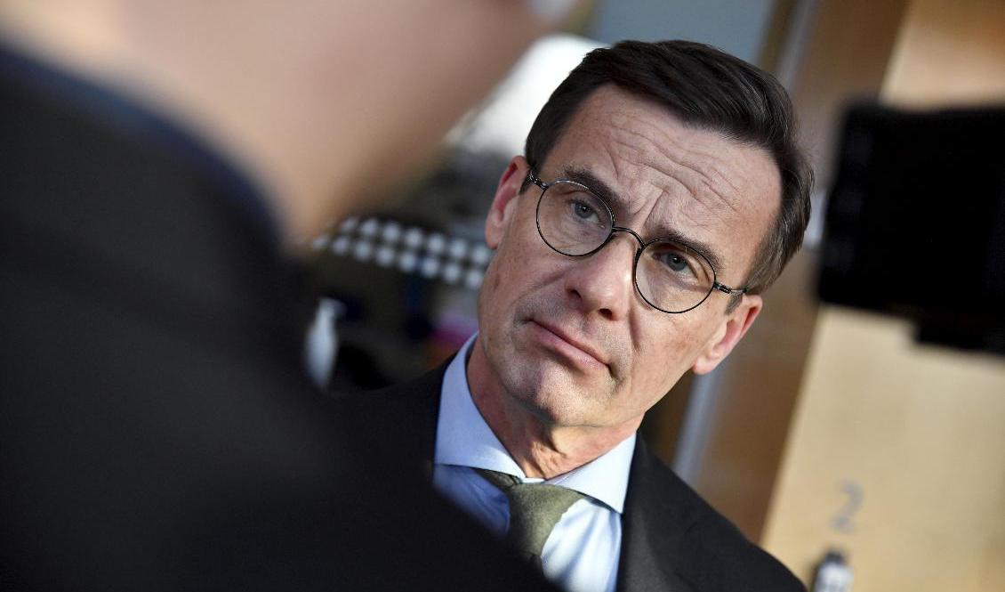 Moderaternas partiledare Ulf Kristersson (M) vid statsministerns regeringsförklaring. Arkivbild. Foto: Pontus Lundahl/TT