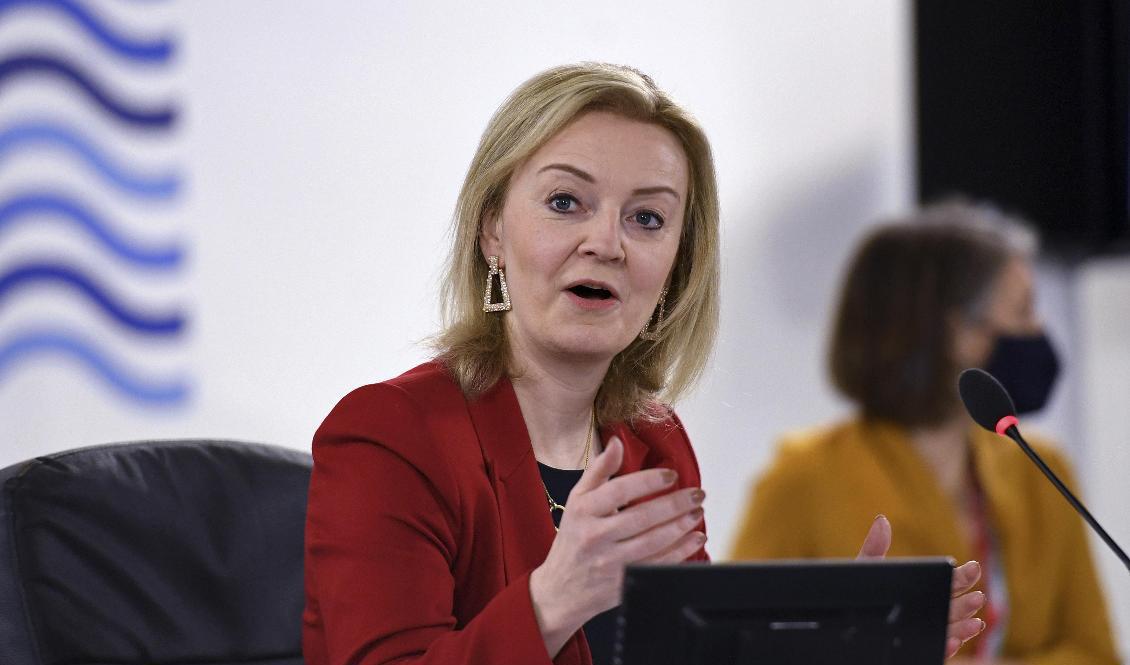 Den brittiska utrikesministern Liz Truss kommer att ta över ansvaret för brexitfrågorna i Boris Johnsons regering. Beskedet kommer dagen efter att det blev känt att brexitministern David Frost avgår. Arkivbild. Foto: Olivier Douliery
