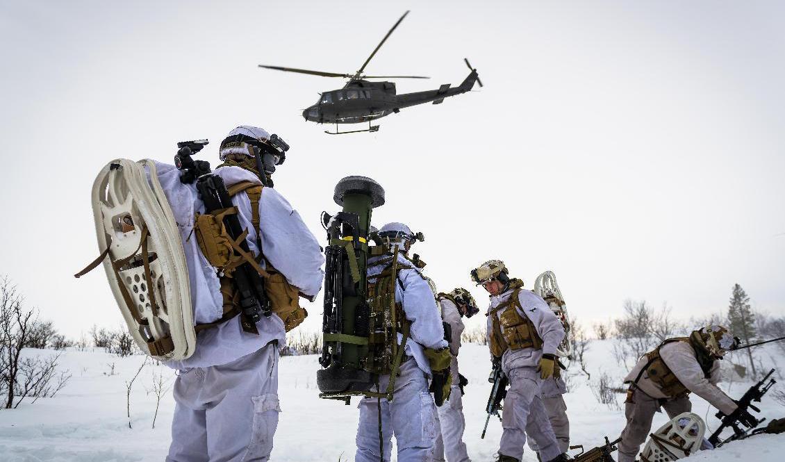 Norska soldater under en övning i Finnmark. Arkivbild. Foto: Ole-Sverre Haugli/Hæren/Forsvarets mediesenter