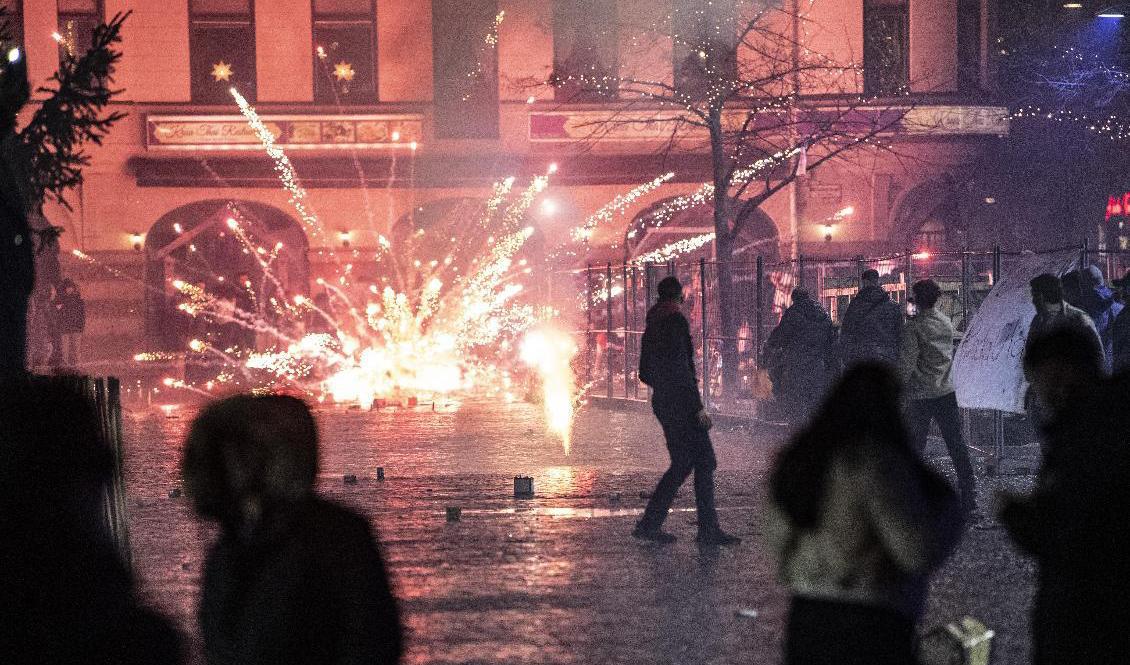 Flera polisdistrikt rapporterar om skadegörelse med fyrverkeripjäser. Arkivbild. Foto: Johan Nilsson/TT