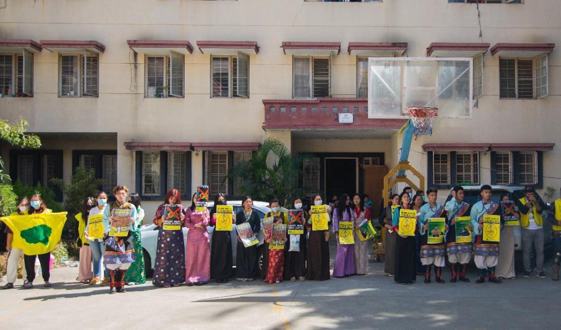 



Tibetanska flyktingar uppmanar till bojkott av vinter-OS i Peking under en protest i Bengaluru i Indien den 10 december 2021. Foto: Abhishek Chinnappa/Getty Images                                                                                                                                                                                