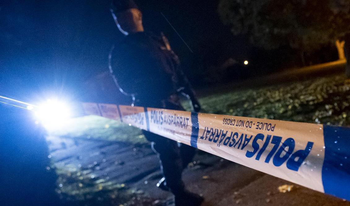 Två män greps under natten efter att en kvinna skottskadats. Arkivbild. Foto: Johan Nilsson/TT