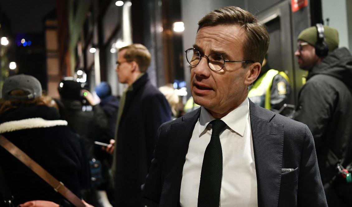 Moderaternas partiledare Ulf Kristersson efter mötet. Foto: Henrik Montgomery/TT