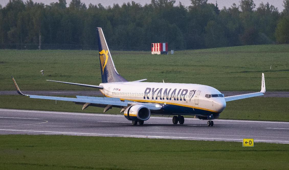 Det Ryanair-plan som omdirigerades till Minsk i maj i fjol. Arkivbild. Foto: Mindaugas Kulbis