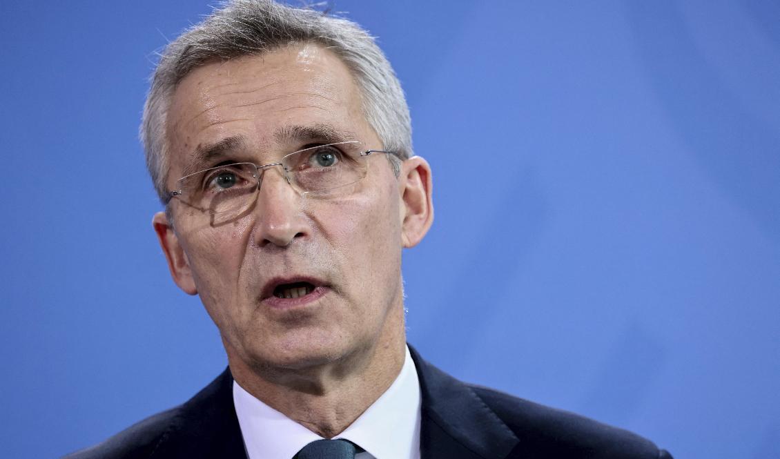 Natos generalsekreterare Jens Stoltenberg säger till BBC att försvarsalliansen inte har några planer på att skicka stridande förband till Ukraina. Arkivbild. Foto: Hannibal Hanschke/AP/TT