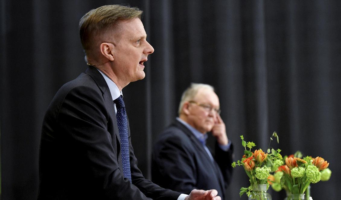 Swedbank, med vd Jens Henriksson, redovisar bokslut för 2021. Arkivbild. Foto: Henrik Montgomery/TT