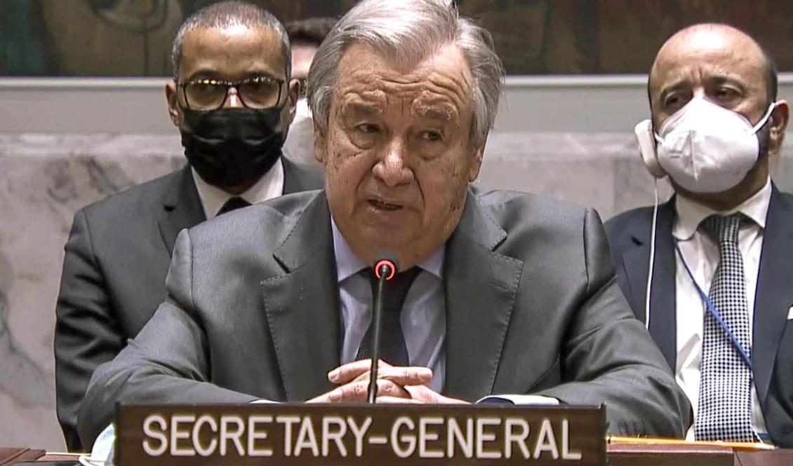 FN:s generalsekreterare António Guterres. Foto: AP/TT