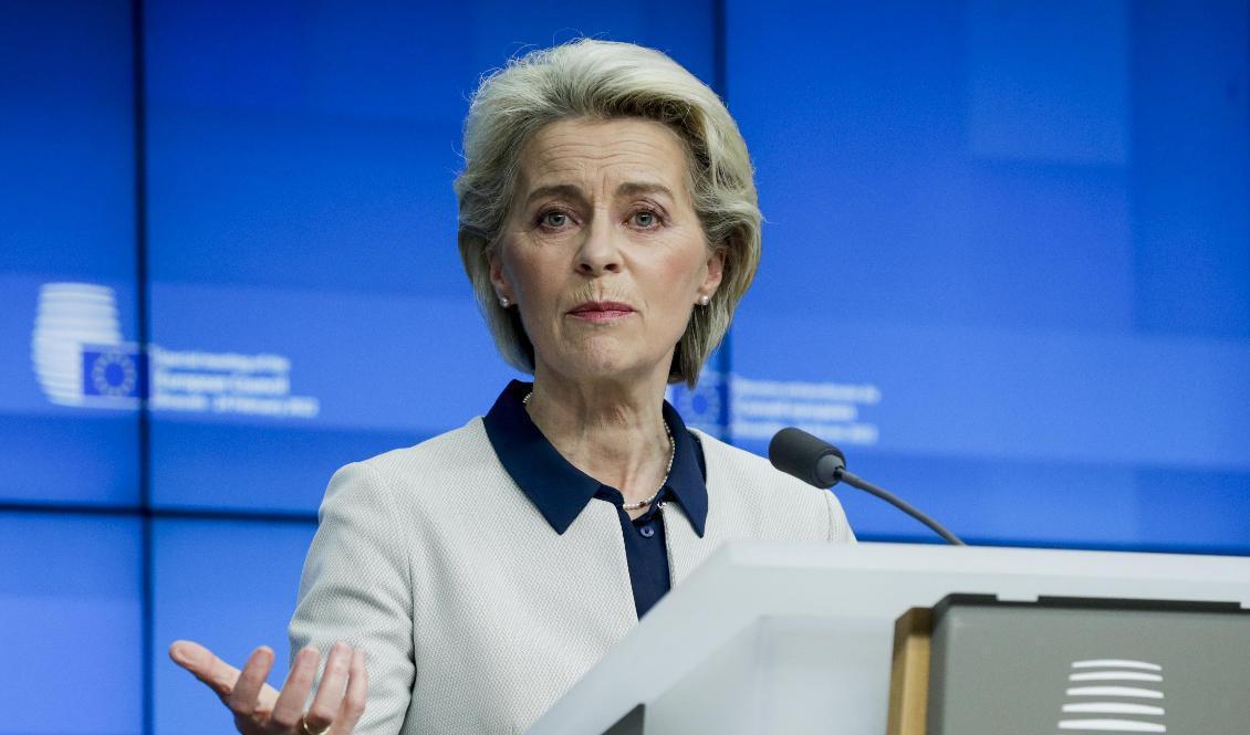 EU-kommissionens ordförande Ursula von der Leyen. Arkivbild. Foto: Olivier Hoslet/AP/TT