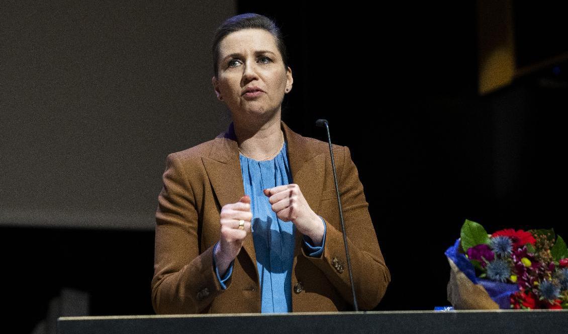 Danmarks statsminister Mette Frederiksen. Bild från i fredags. Foto: Martin Sylvest/AP/TT