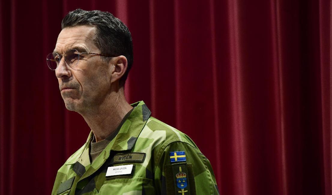 Överbefälhavare Micael Bydén. Arkivbild. Foto: Paul Wennerholm/TT
