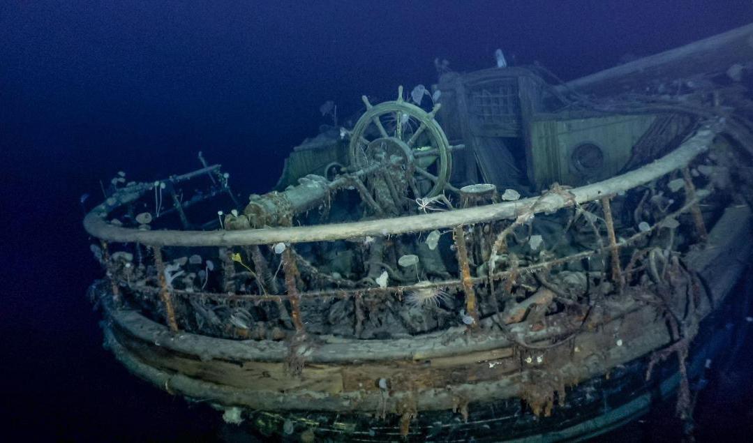 Endurance har hittats efter över 100 år på havets botten. Foto: Falklands Maritime Heritage Trust/National Geographic/TT