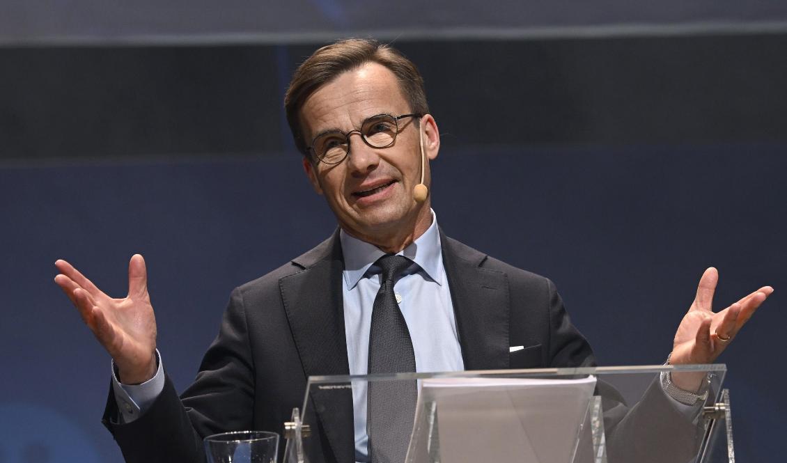 Moderaternas partiledare Ulf Kristersson är inte imponerad av statsminister Magdalena Anderssons insats för att driva på om ett EU-undantag för Sverige. Foto: Fredrik Sandberg/TT