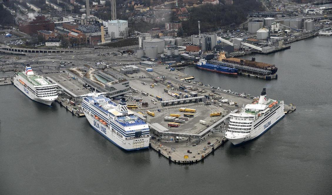 Flygbild över Värtahamnen i Stockholm. Arkivbild. Foto: Anders Wiklund/TT