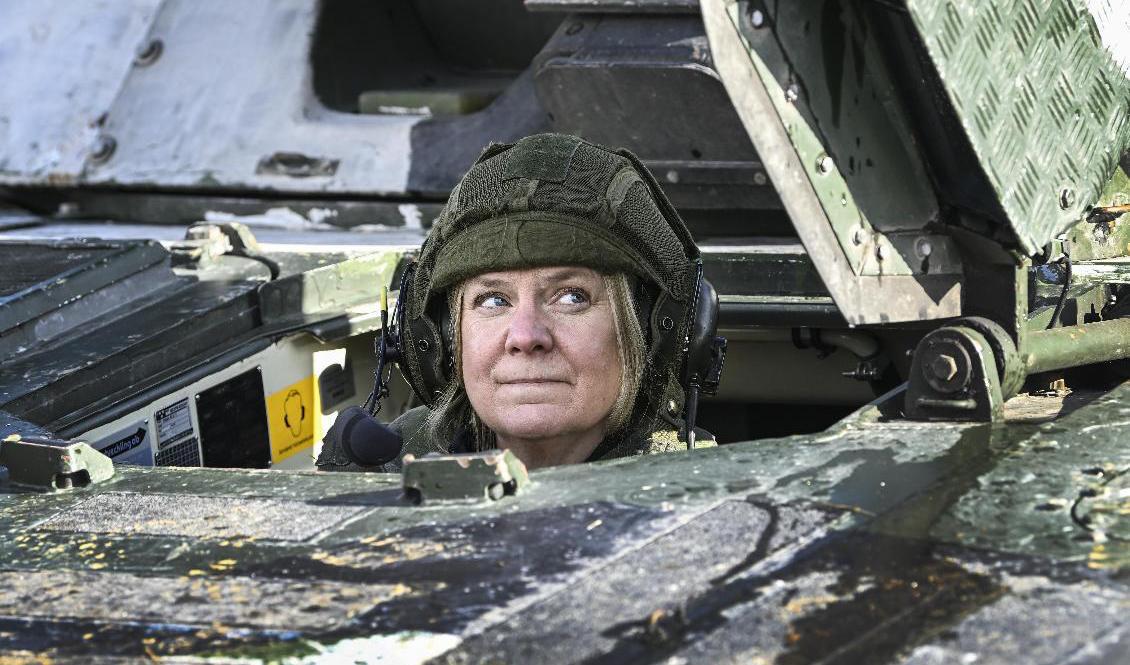 Statsminister Magdalena Andersson och Socialdemokraterna går framåt i opinionen. Arkivbild. Foto: Anders Wiklund/TT