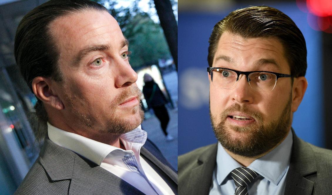 Socialdemokraten Jan Emanuel Johansson och Sverigedemokraternas partiledare Jimmie Åkesson ska debattera inför publik. Arkivbild. Foto: TT