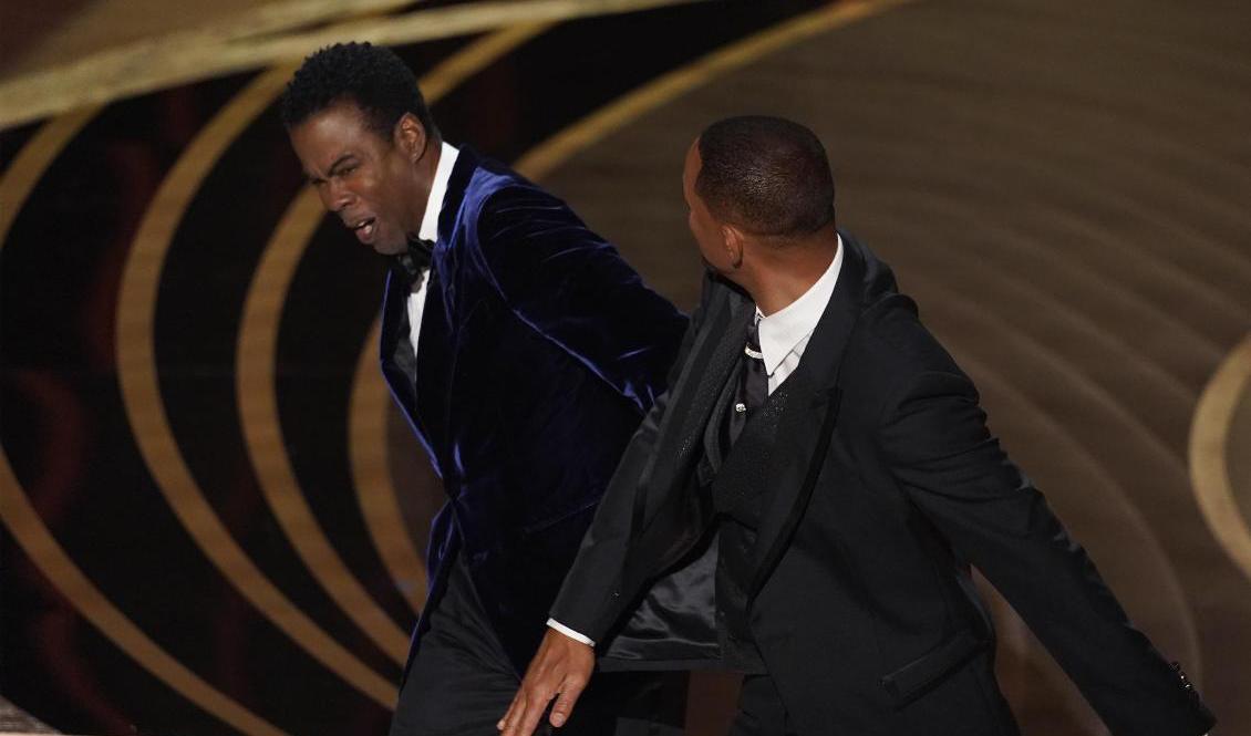 Will Smith slog till Chris Rock på Oscarsgalan. Arkivbild. Foto: Chris Pizzello/AP/TT