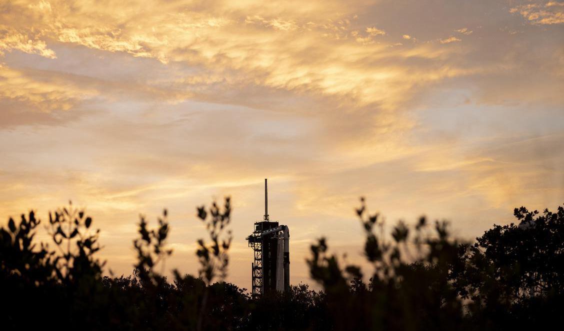 Raketen sköts upp från Kennedy Space Center i Florida under fredagseftermiddagen. Foto: Joel Kowsky/Nasa via AP/TT