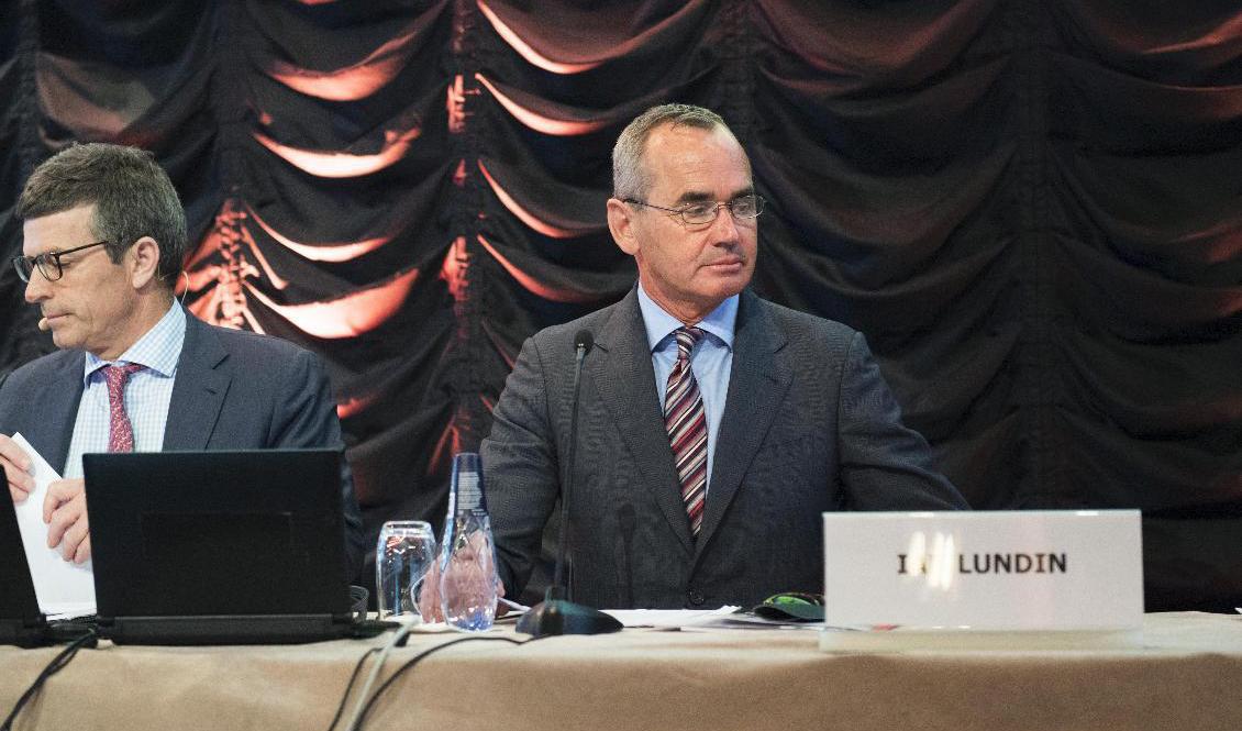 Alex Schneiter och Ian Lundin vid en tidigare bolagsstämma. Arkivbild. Foto: Fredrik Sandberg/TT