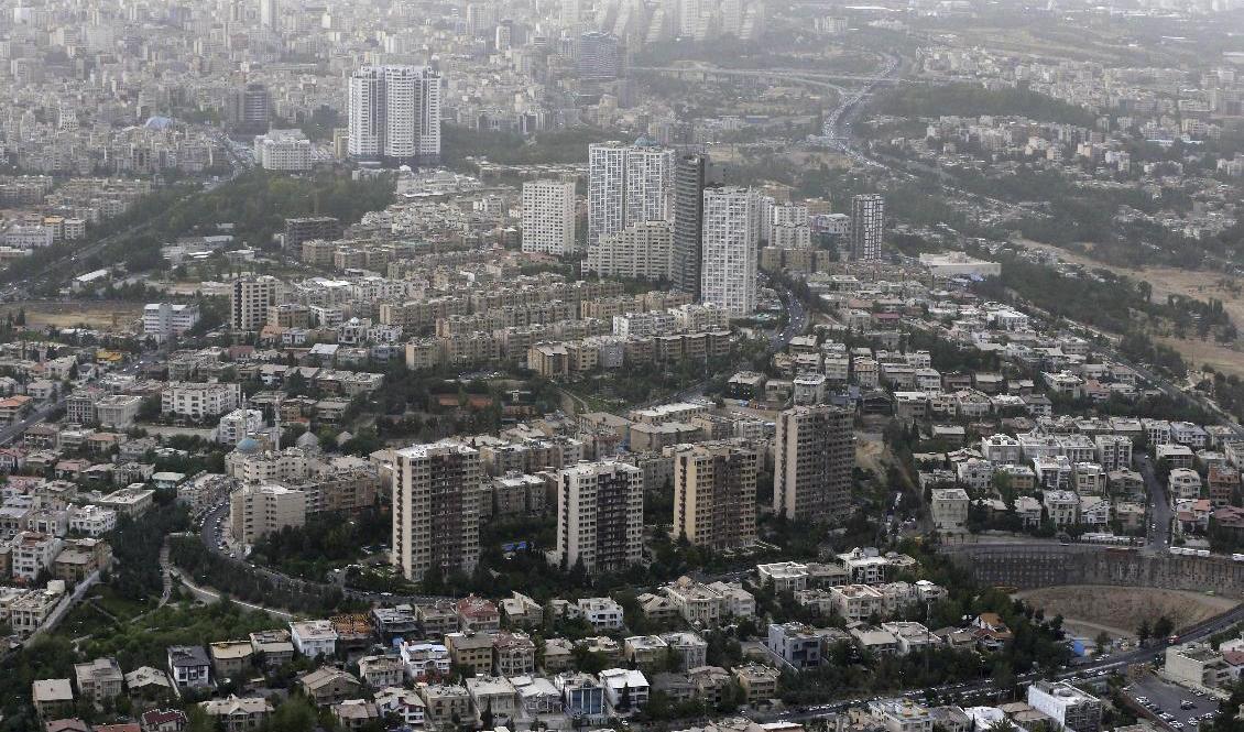 Ett flygfoto över Teheran, Irans huvudstad. Arkivbild. Foto: Vahid Salemi/AP/TT